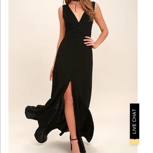 NWOT Simpatico Black Maxi Dress